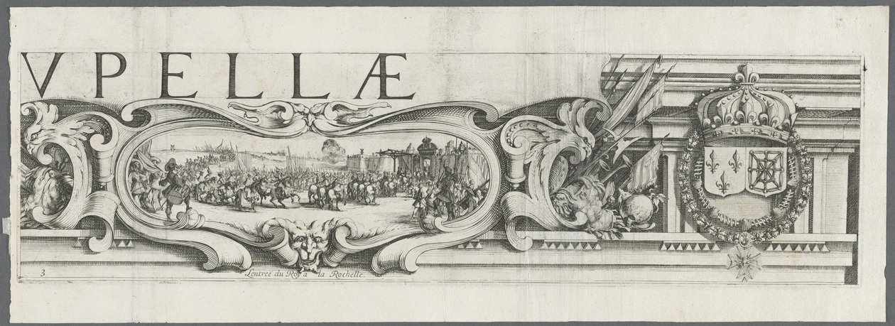Beleiringen av La Rochelle: Plate 3 av Jacques Callot