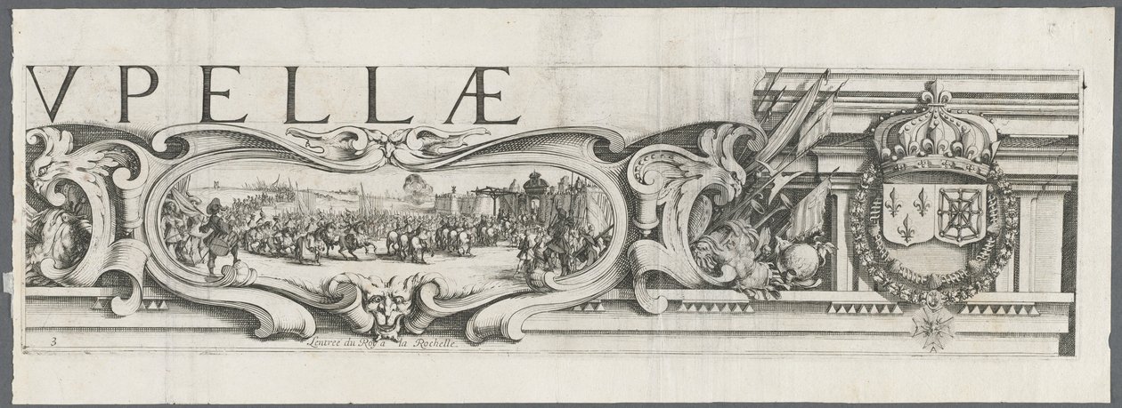 Beleiringen av La Rochelle: Plate 3, 1628-1630. av Jacques Callot
