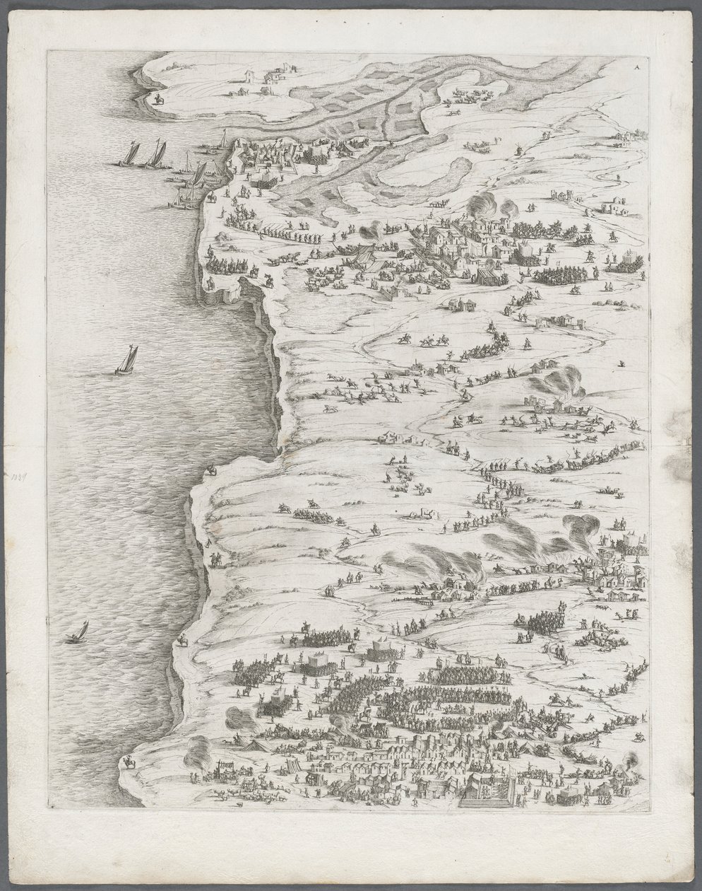 The Siege of La Rochelle: Plate 5, 1628-1630. av Jacques Callot