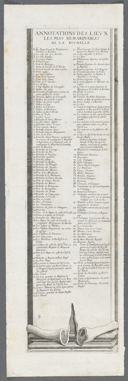 Beleiringen av La Rochelle: Plate 9 av Jacques Callot