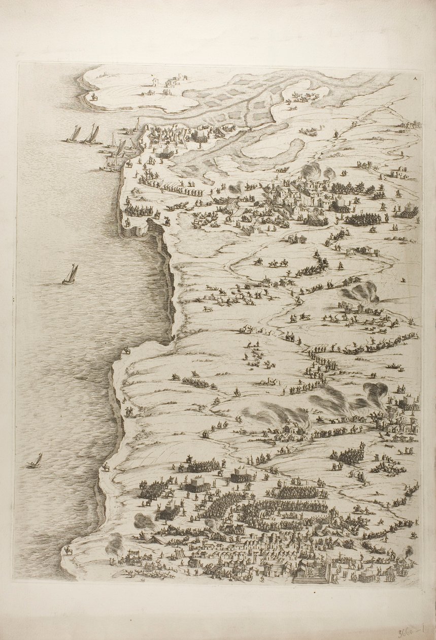 Beleiringen av La Rochelle, plate én av Jacques Callot
