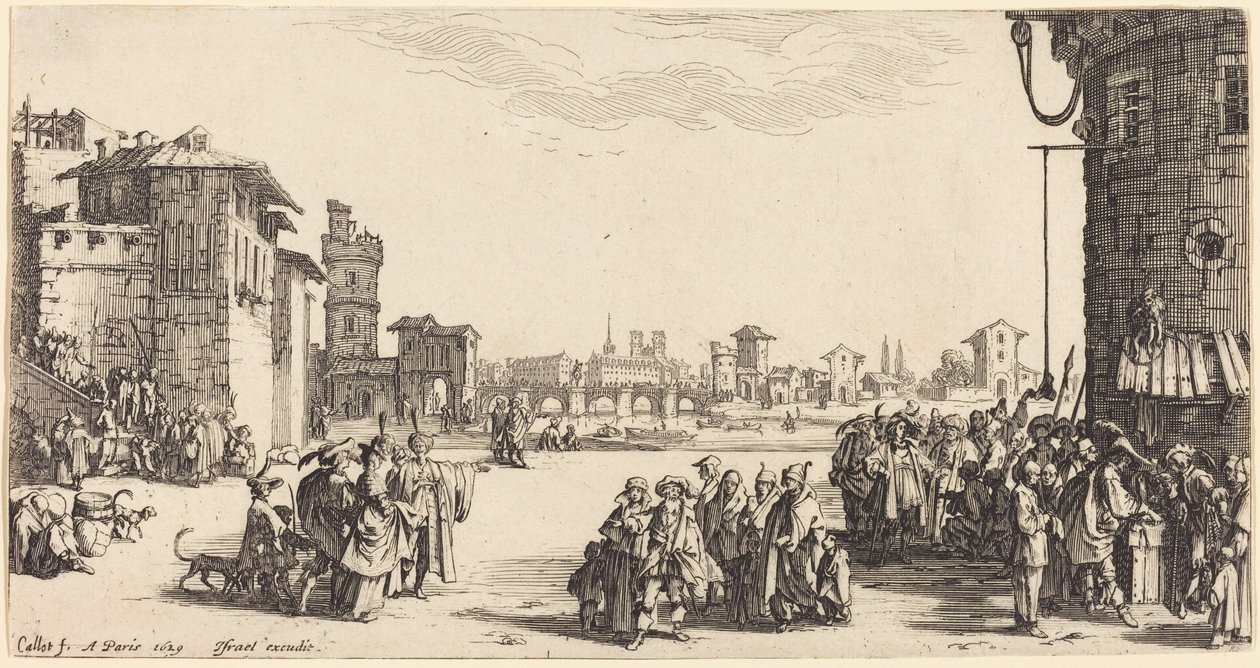 Slavemarkedet av Jacques Callot