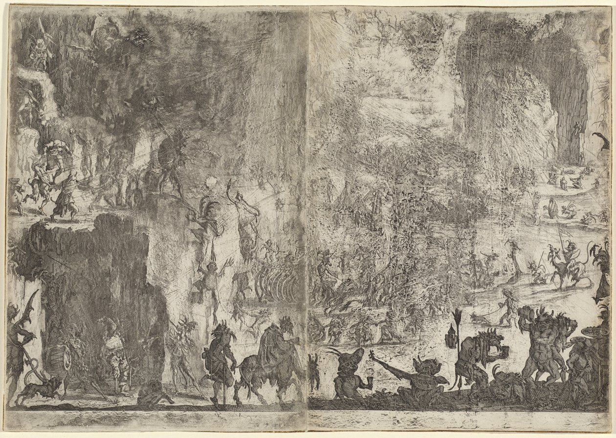 The Temptation of Saint Anthony [første versjon], ca. 1617. av Jacques Callot