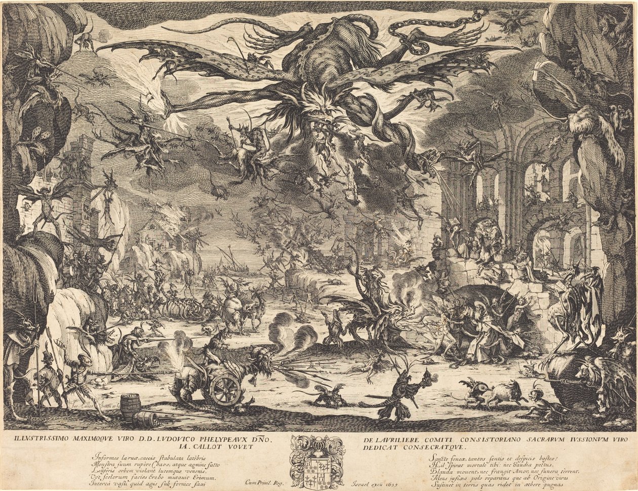The Temptation of Saint Anthony [andre versjon] av Jacques Callot