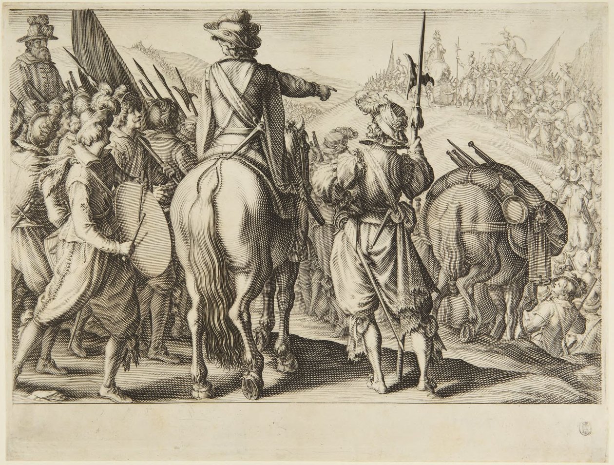 Troppene på marsj av Jacques Callot