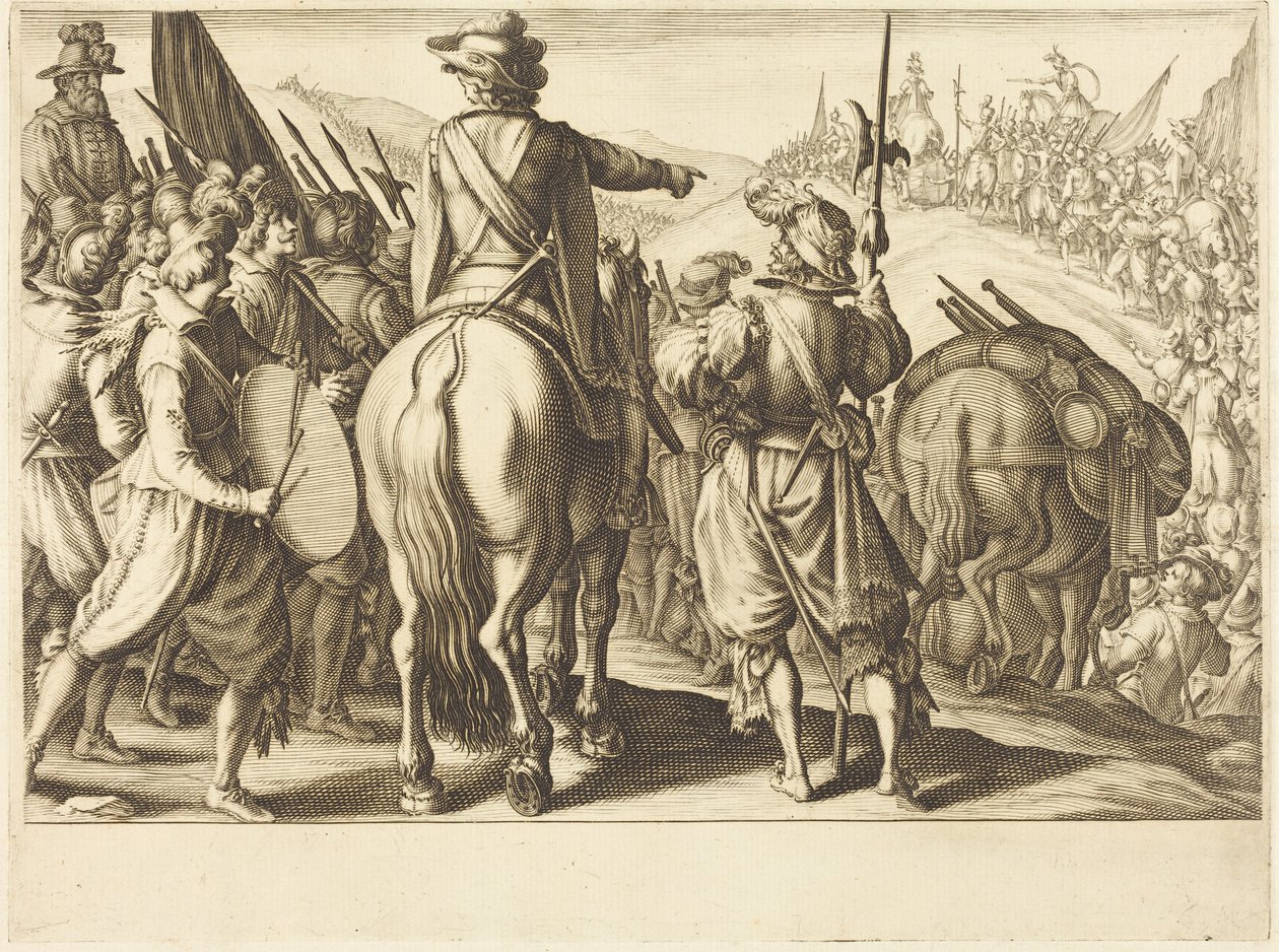Troppene på marsj av Jacques Callot