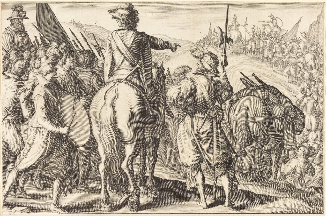 Troppene på marsj av Jacques Callot