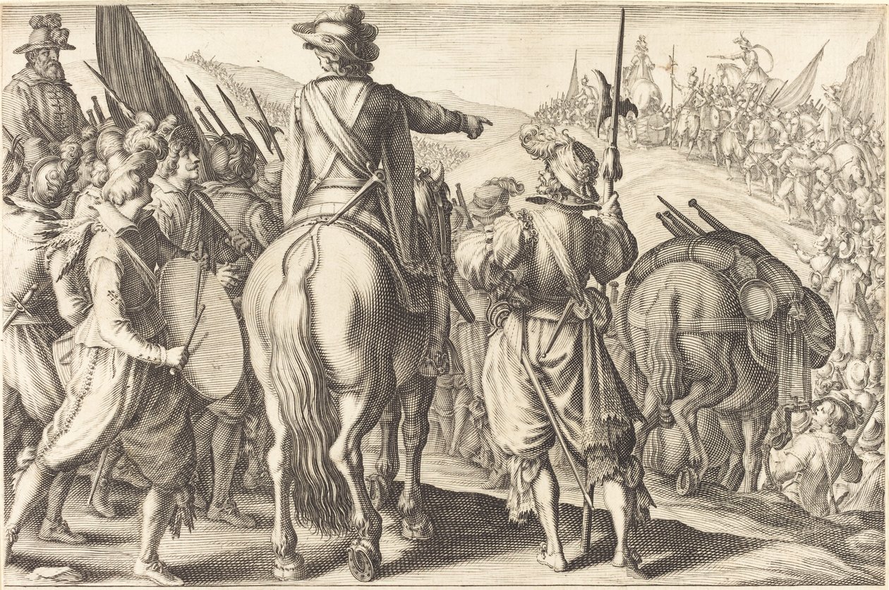 Troppene på mars, ca. 1614. av Jacques Callot