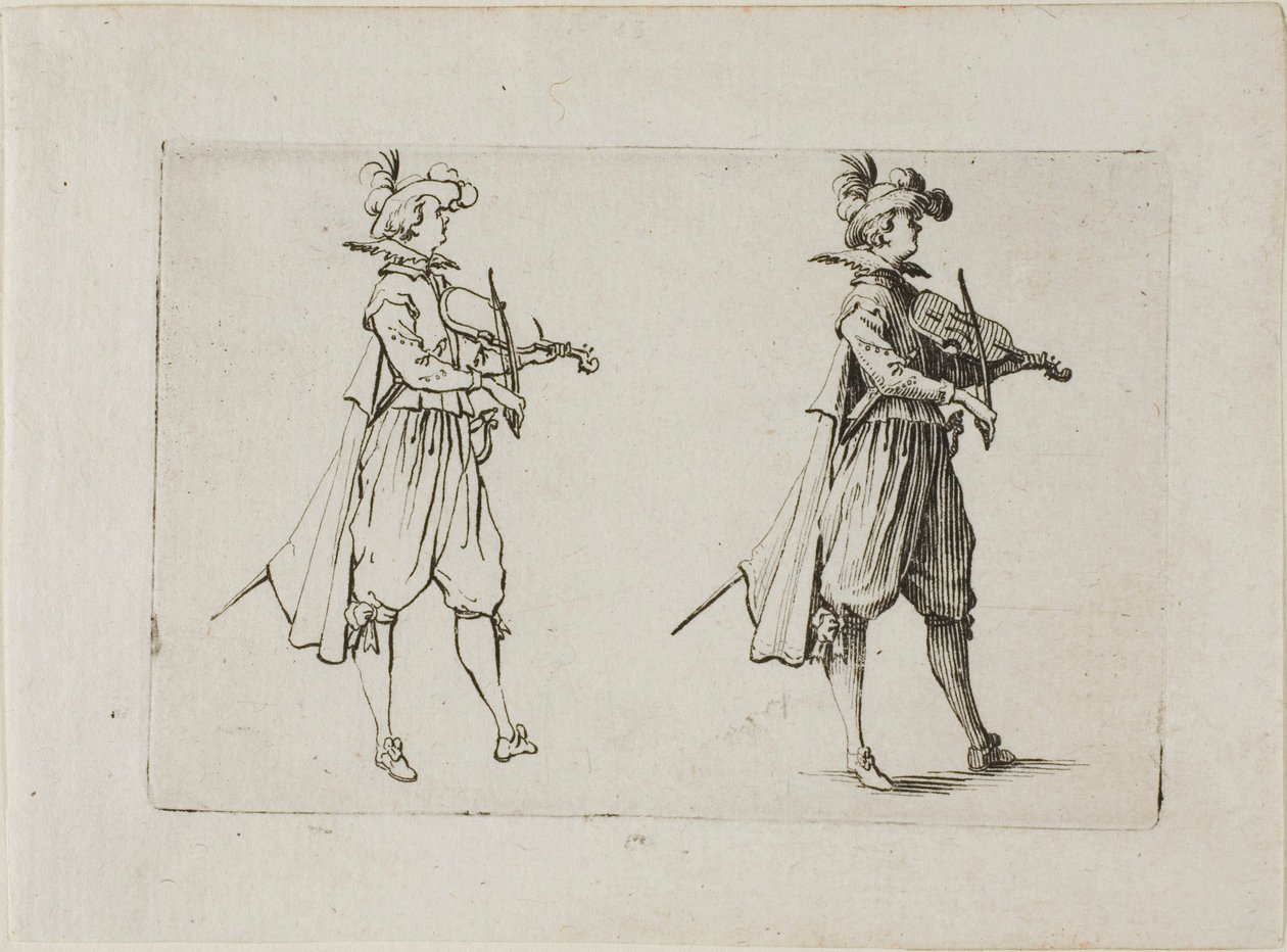 Fiolinspilleren, fra The Caprices av Jacques Callot