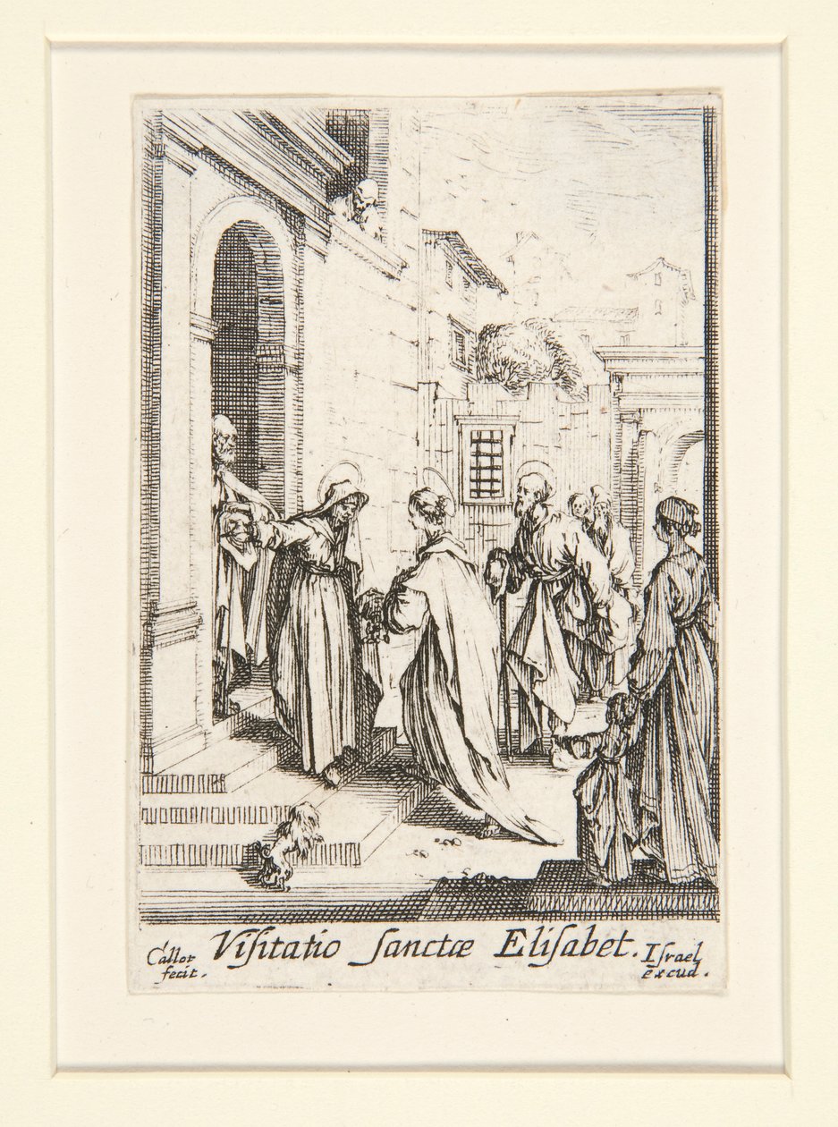 Besøket, nei. 6, fra The Life of the Virgin av Jacques Callot