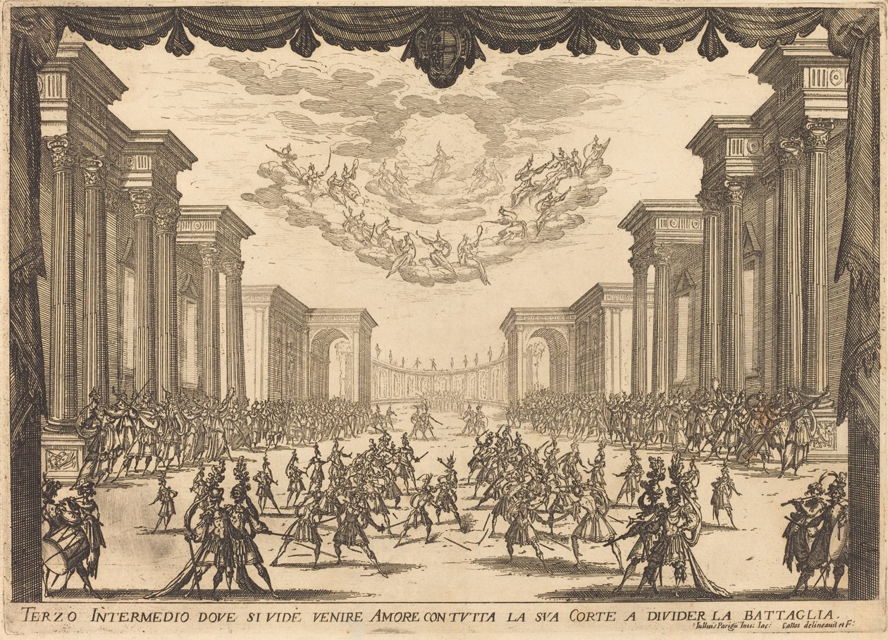 Tredje intermezzo, 1617. av Jacques Callot