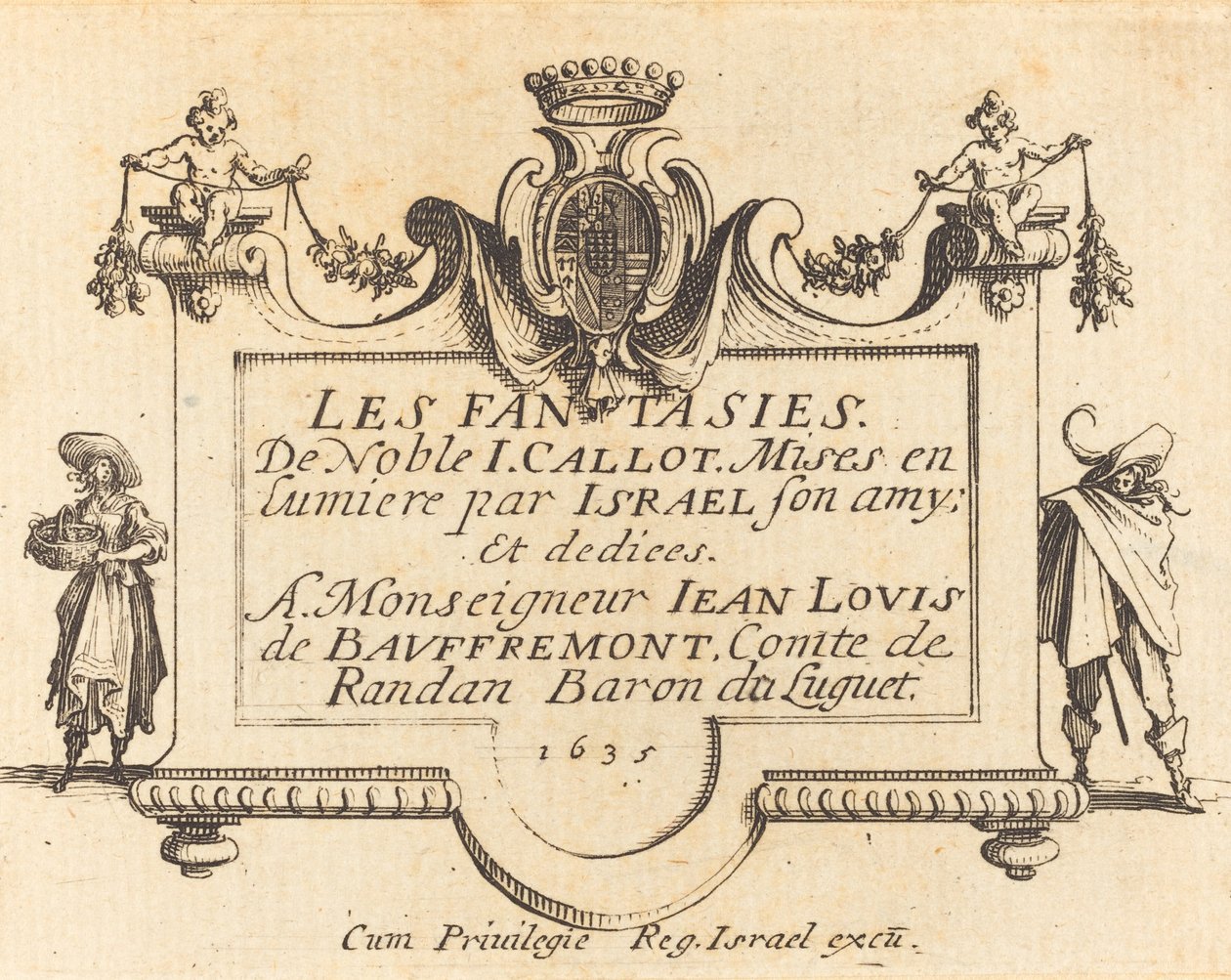 Tittelside for "Fantasiene" av Jacques Callot