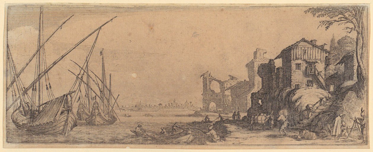 Døden til dronning Margarethe av Spania, blad 18 i serien «Requiem for dronningen av Spania» av Jacques Callot