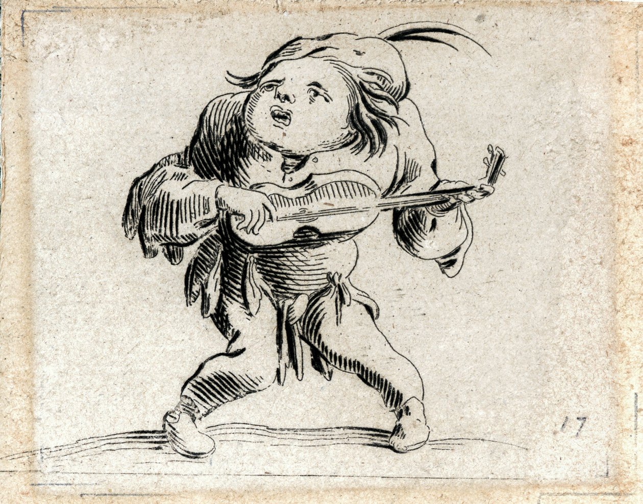Ulike pukkelryggfigurer … (gravering) av Jacques Callot
