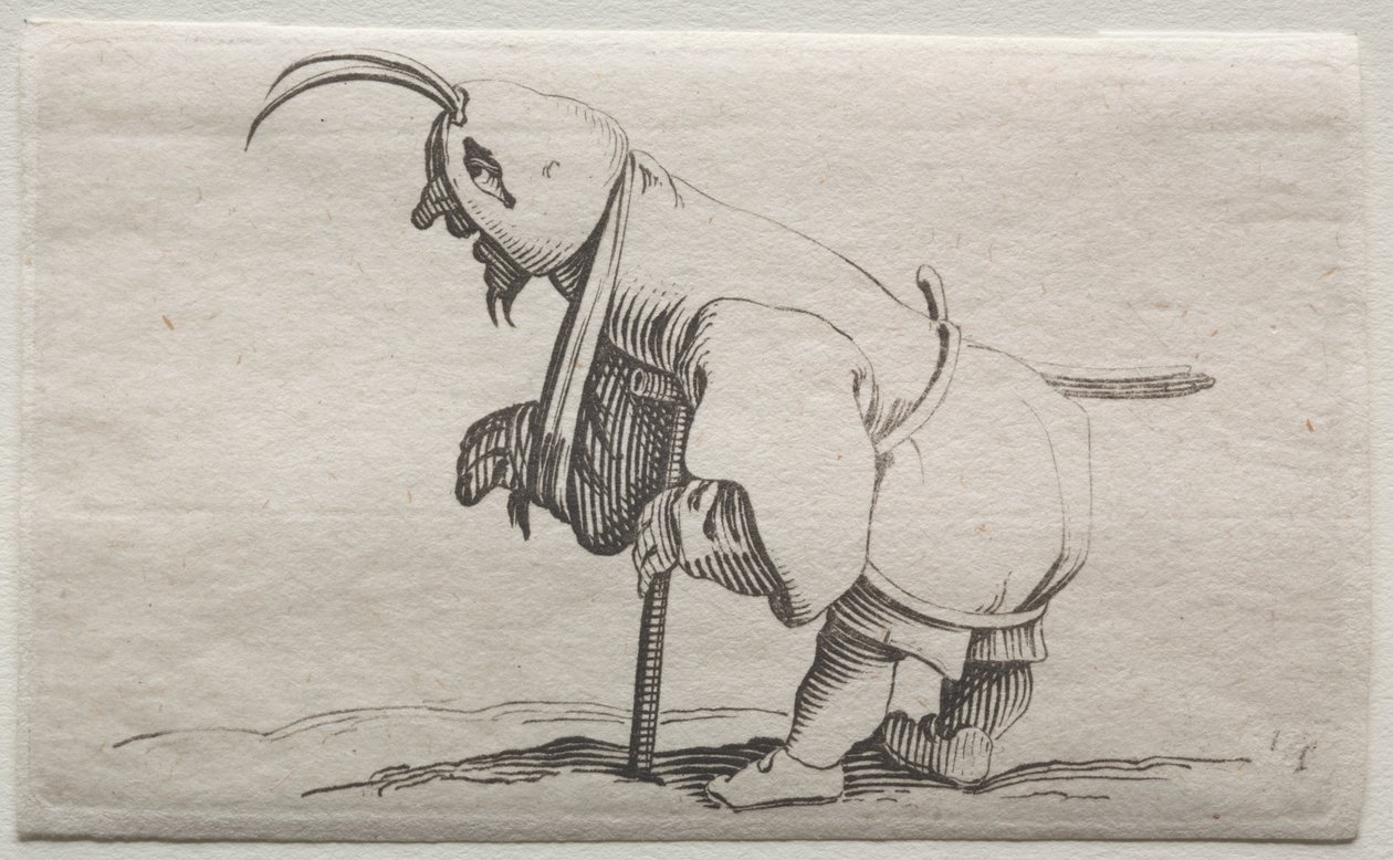 Ulike pukkelryggede figurer av Iacopo Callot (Cripple med hette) av Jacques Callot