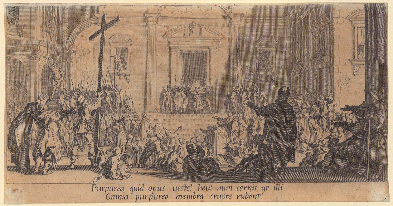 Kristi domfellelse, blad 3 fra serien «Den store pasjonen» av Jacques Callot