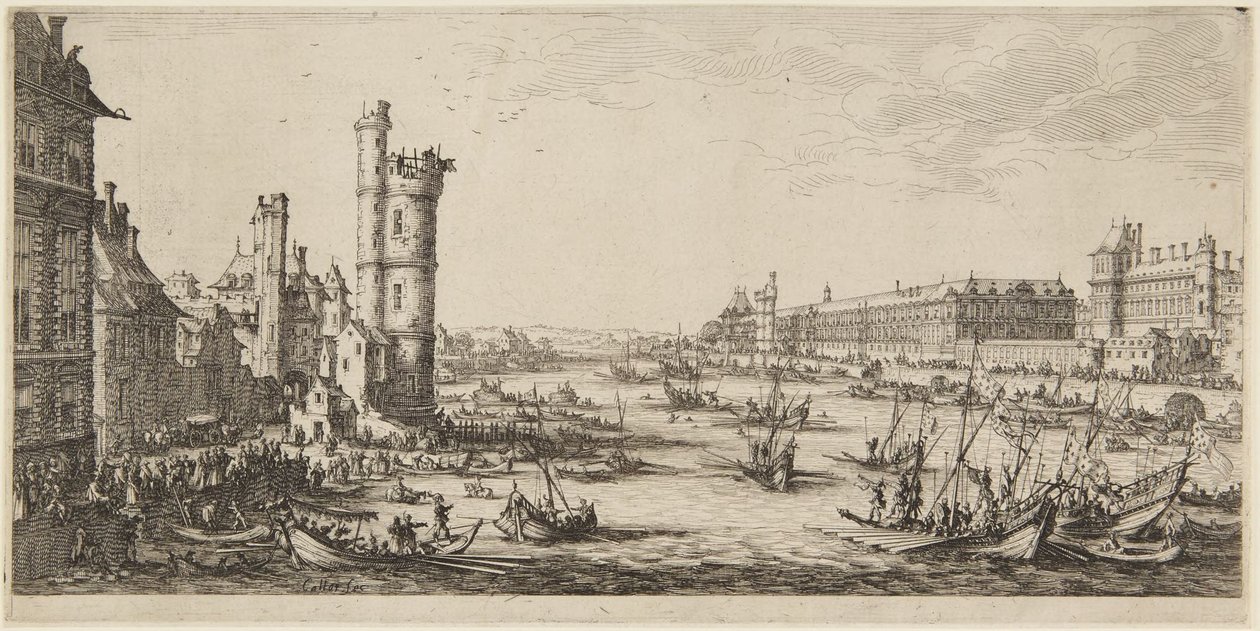Utsikt over Louvre av Jacques Callot