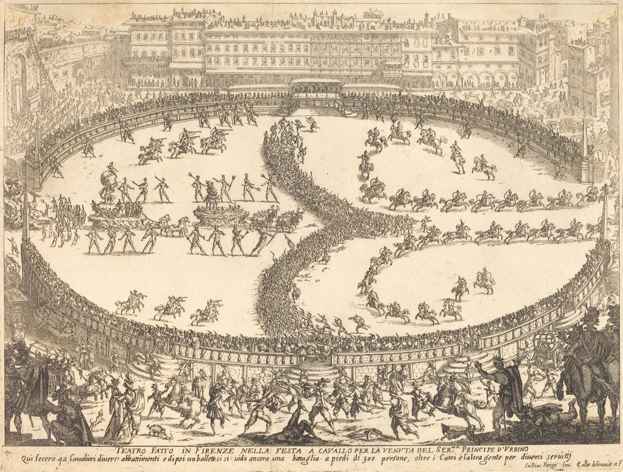 Utsikt over festivalen av Jacques Callot