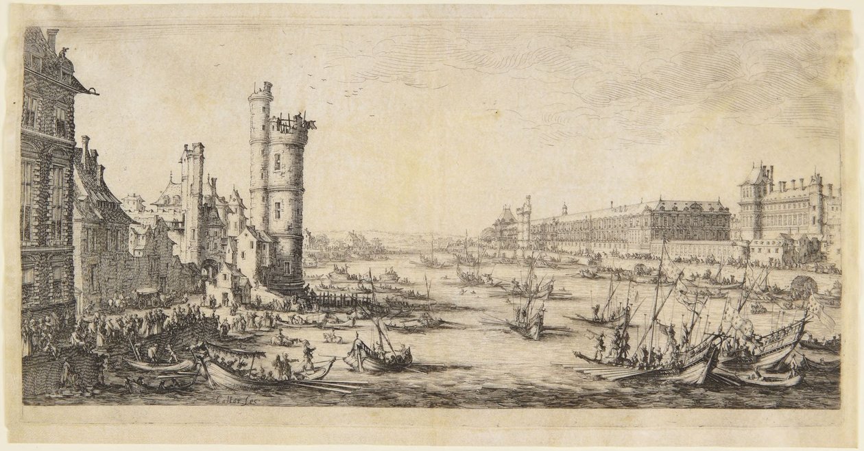 Utsikt over Louvre av Jacques Callot