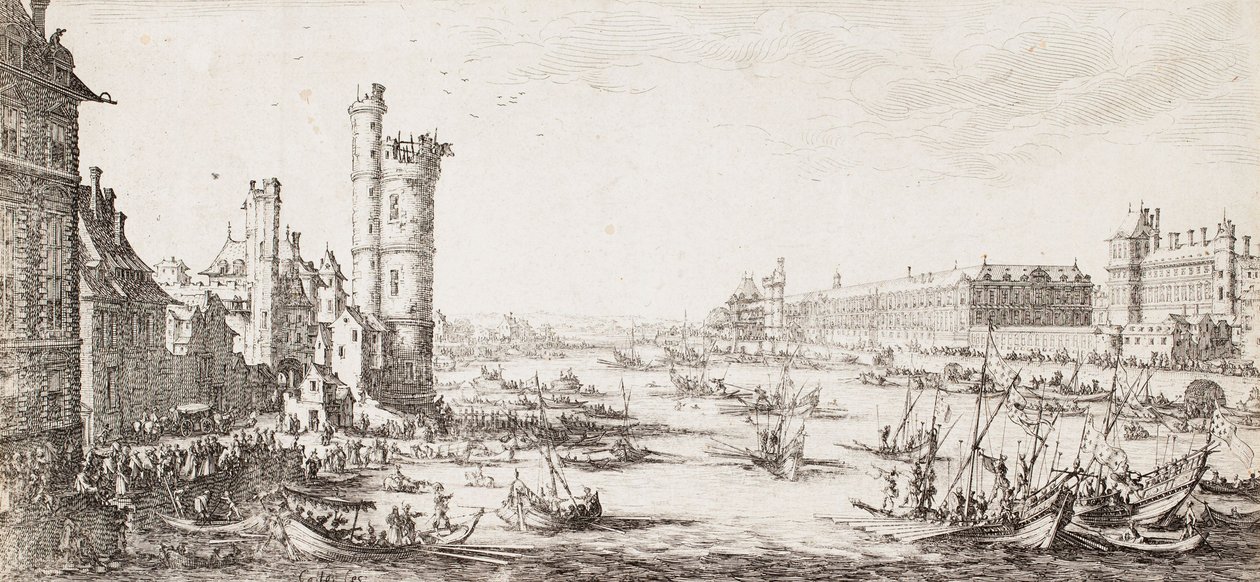 Utsikt over Louvre av Jacques Callot
