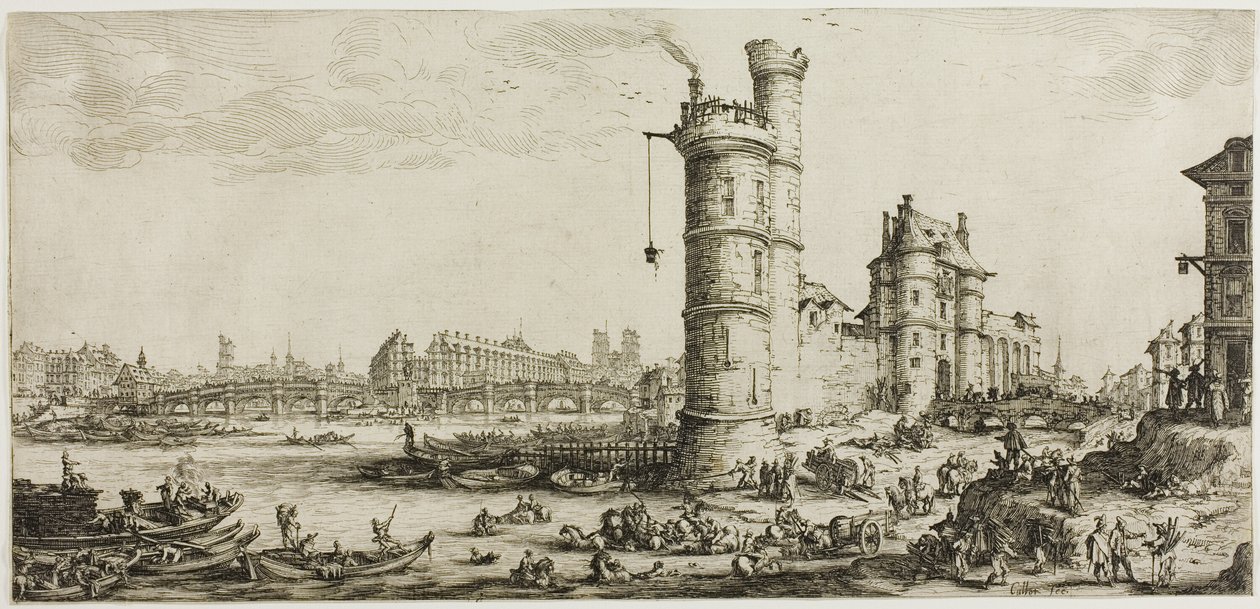 Utsikt over Pont Neuf av Jacques Callot