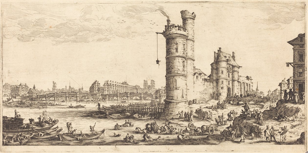 Utsikt over Pont Neuf av Jacques Callot