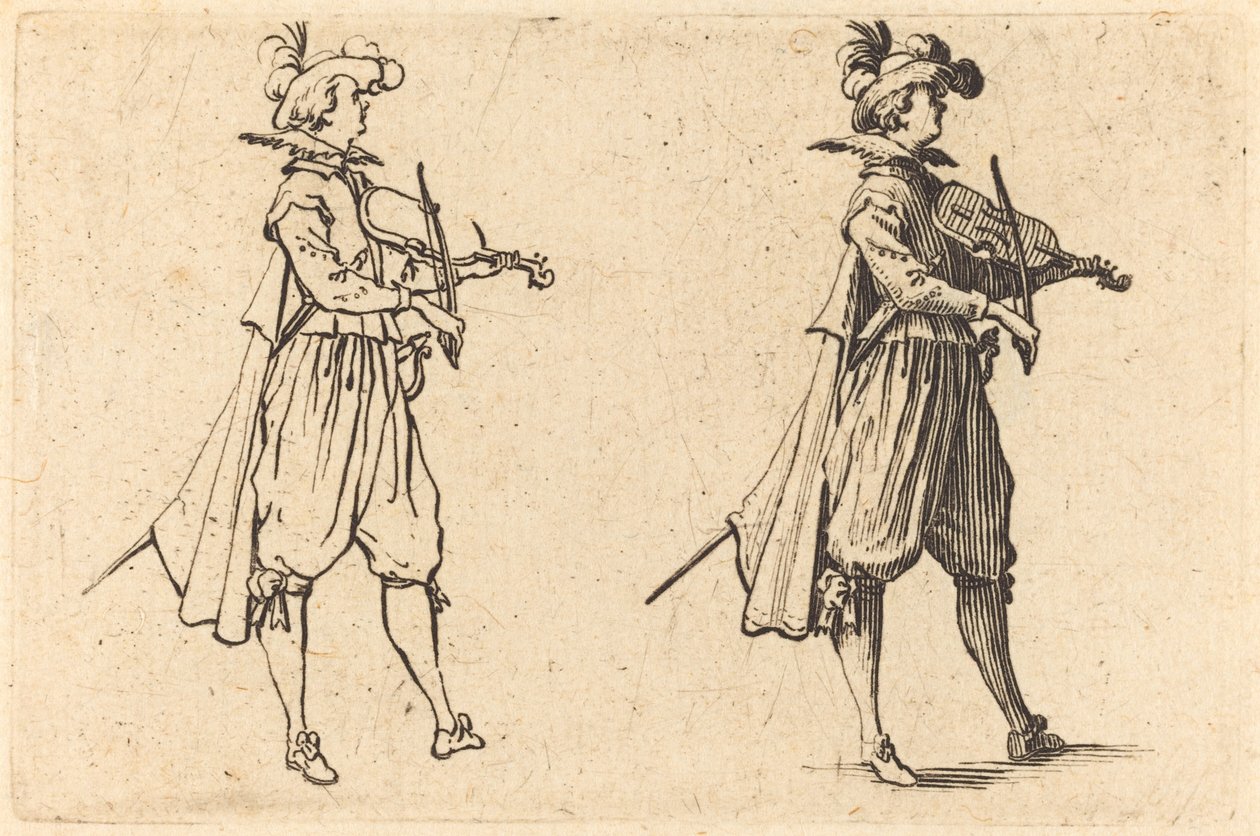 Fiolinist av Jacques Callot