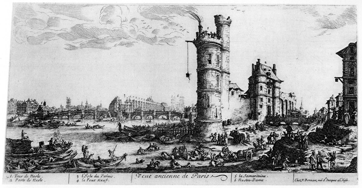Gammel utsikt over Paris, c1615-1635 1924 av Jacques Callot