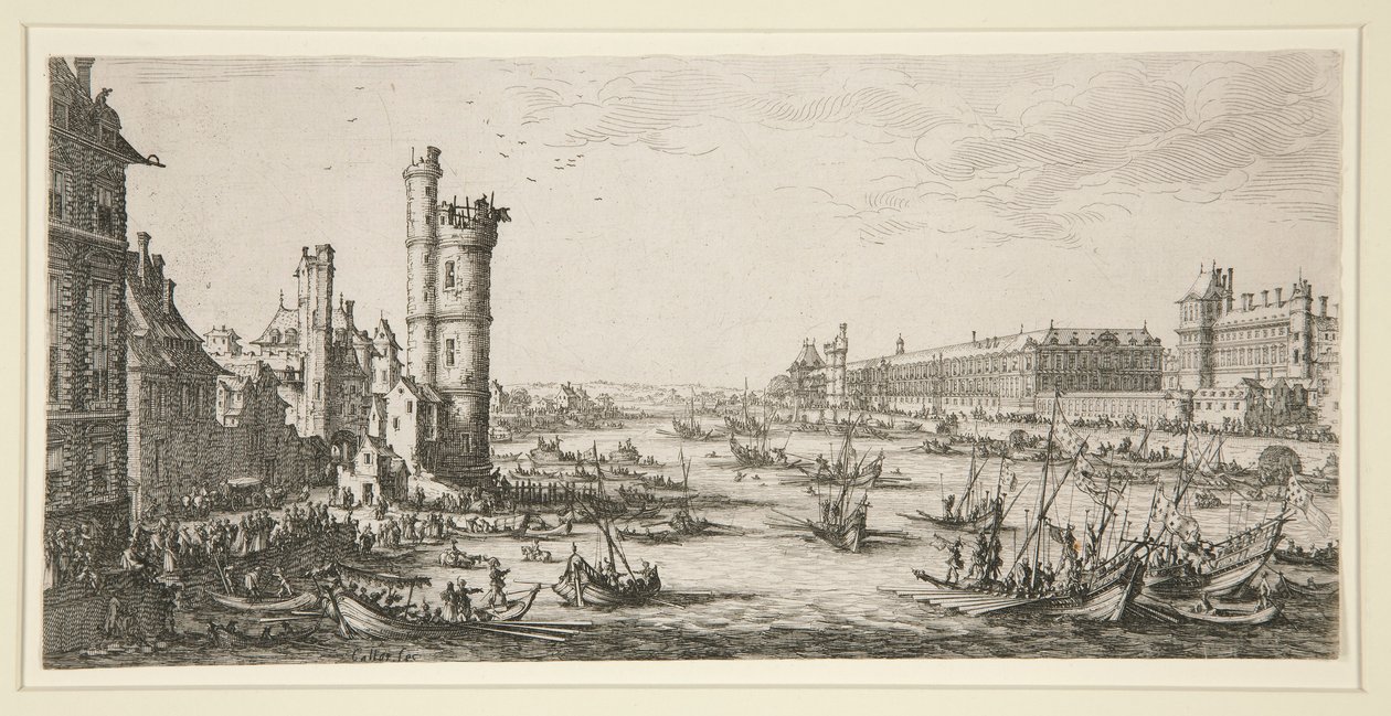 Utsikt over Louvre av Jacques Callot