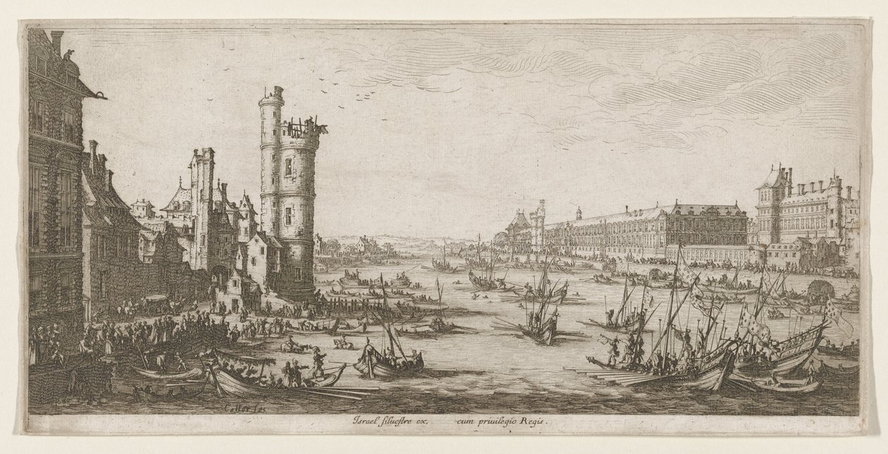 Utsikt over Louvre av Jacques Callot