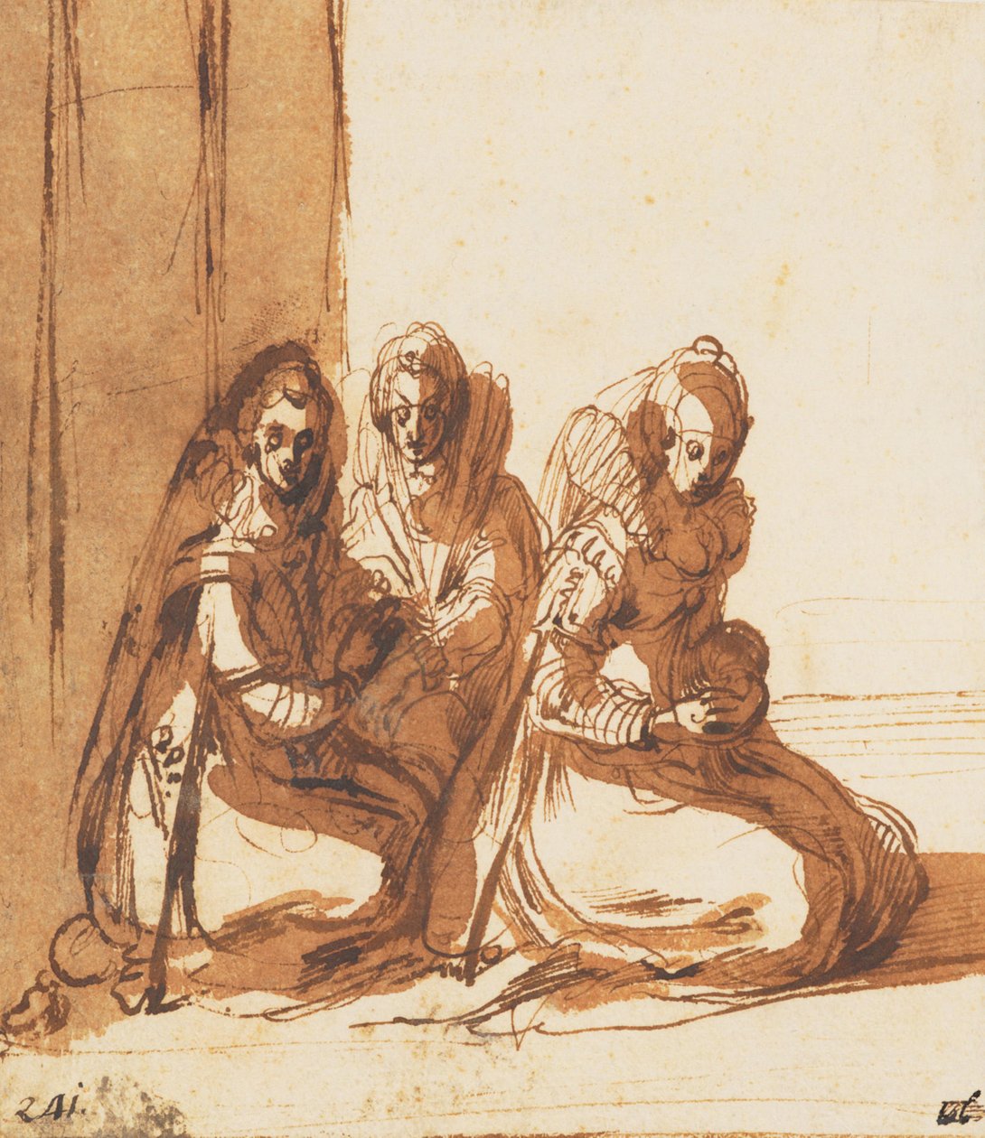 Sittende kvinner av Jacques Callot