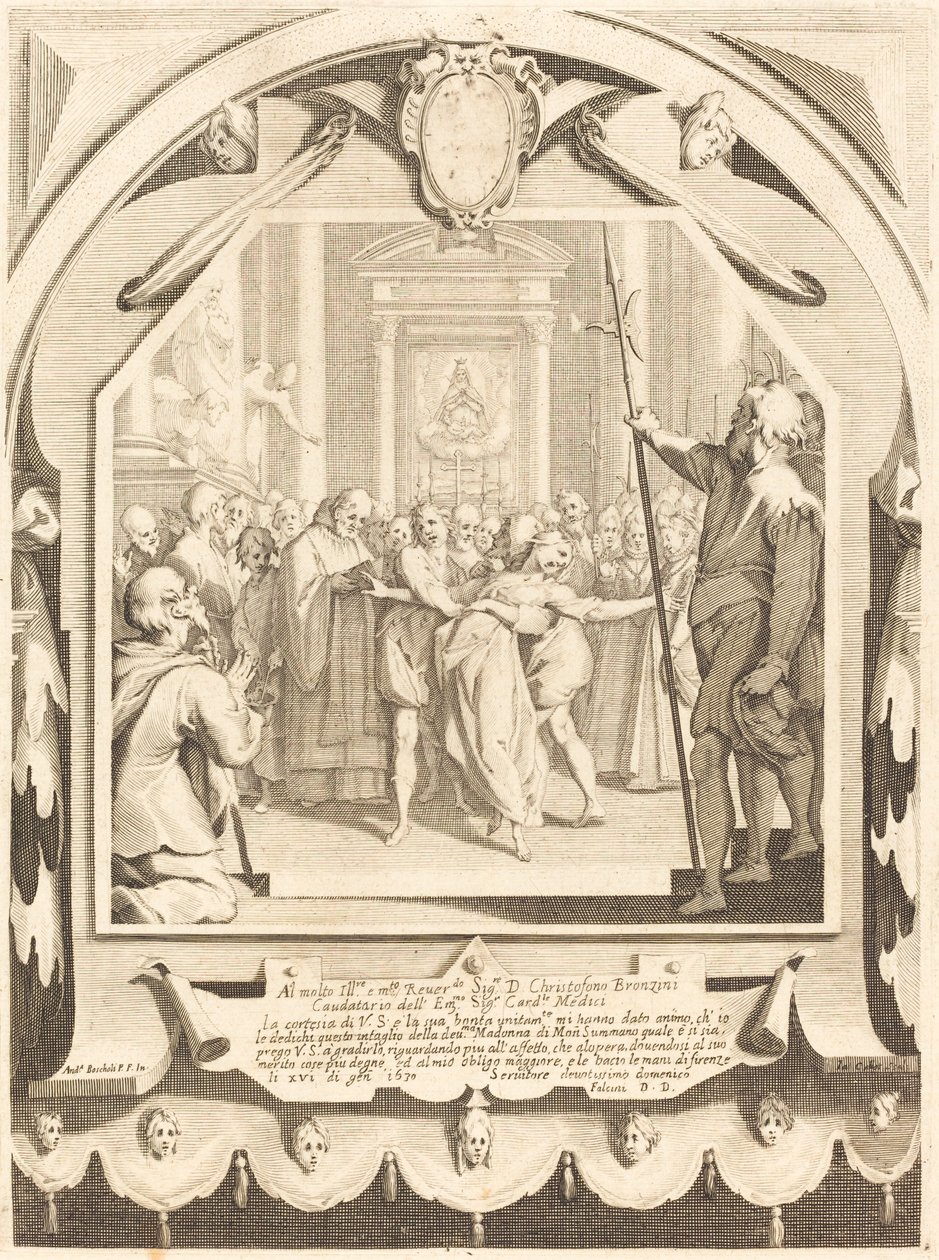 Den besatte av Jacques Callot after Andrea Boscoli