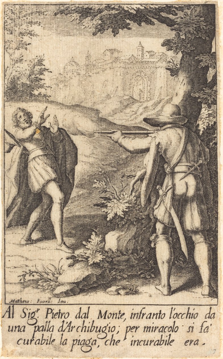 Pietro dal Monte av Jacques Callot after Matteo Rosselli
