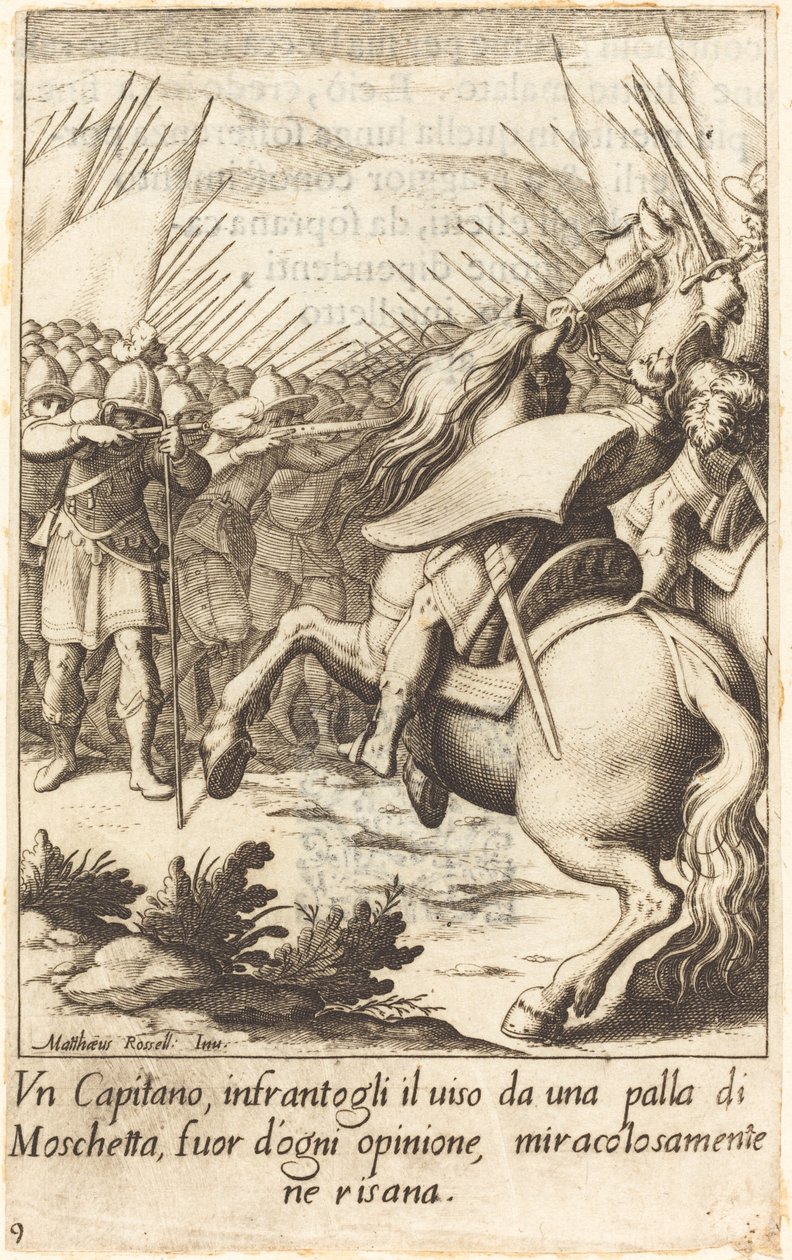 Kapteinen av Jacques Callot after Matteo Rosselli