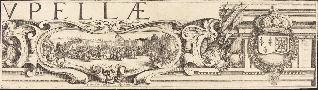 Beleiringen av La Rochelle [plate 3 av 16; sett består av 1952.8.97-112] av Jacques Callot and Abraham Bosse
