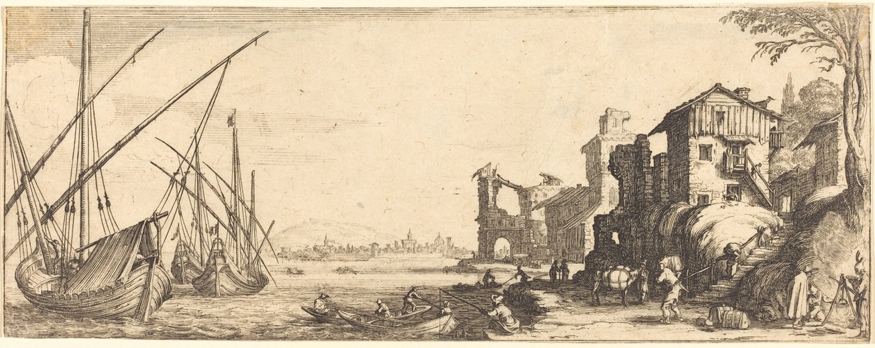 Den lille havnen av Jacques Callot or Follower of Jacques Callot