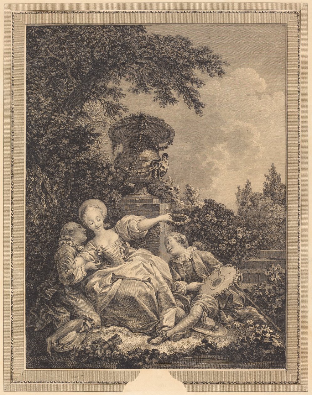 Koketten var ferdig av Jacques Couché and Jean Dambrun after Jean Honoré Fragonard