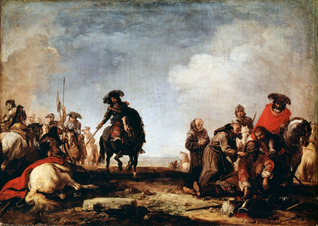Etter et slag, 1600-tallet. av Jacques Courtois