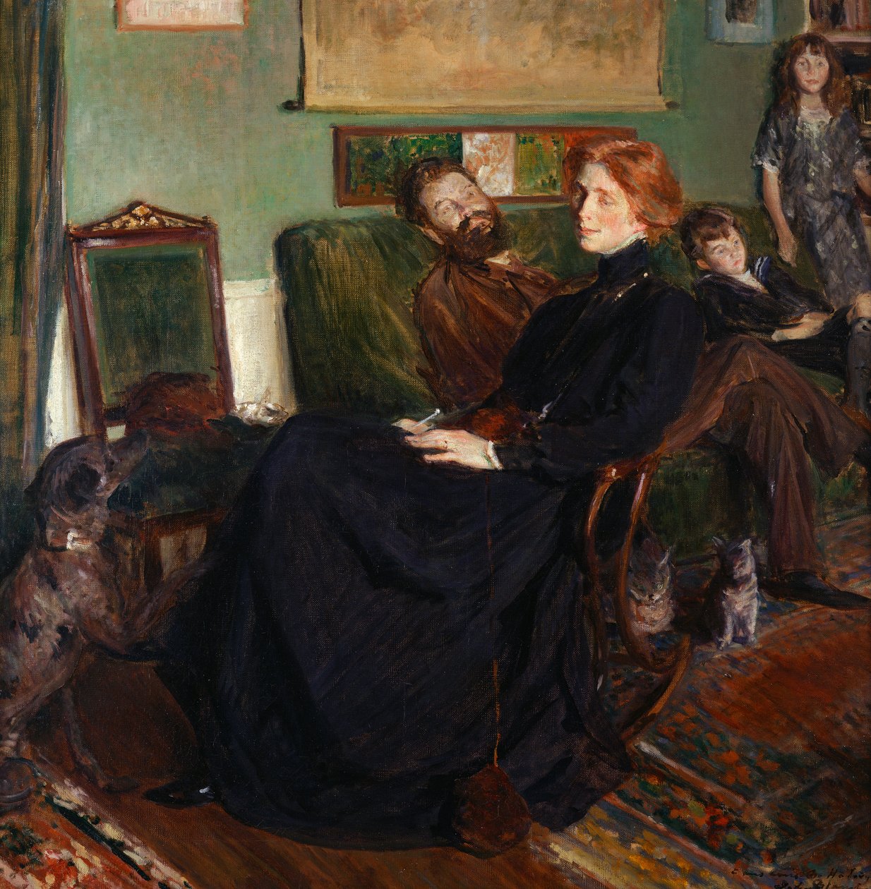Daniel, Marianne, Francois og Leon Halevy, 1910 av Jacques Emile Blanche
