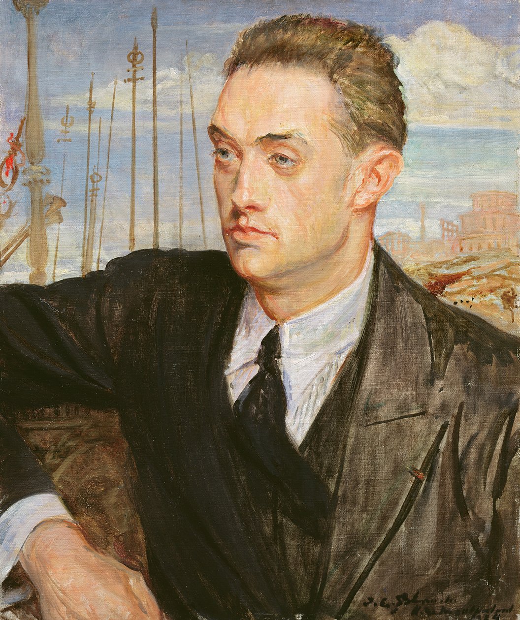 Portrett av Henry de Montherlant (1895-1972) 1923 av Jacques Emile Blanche