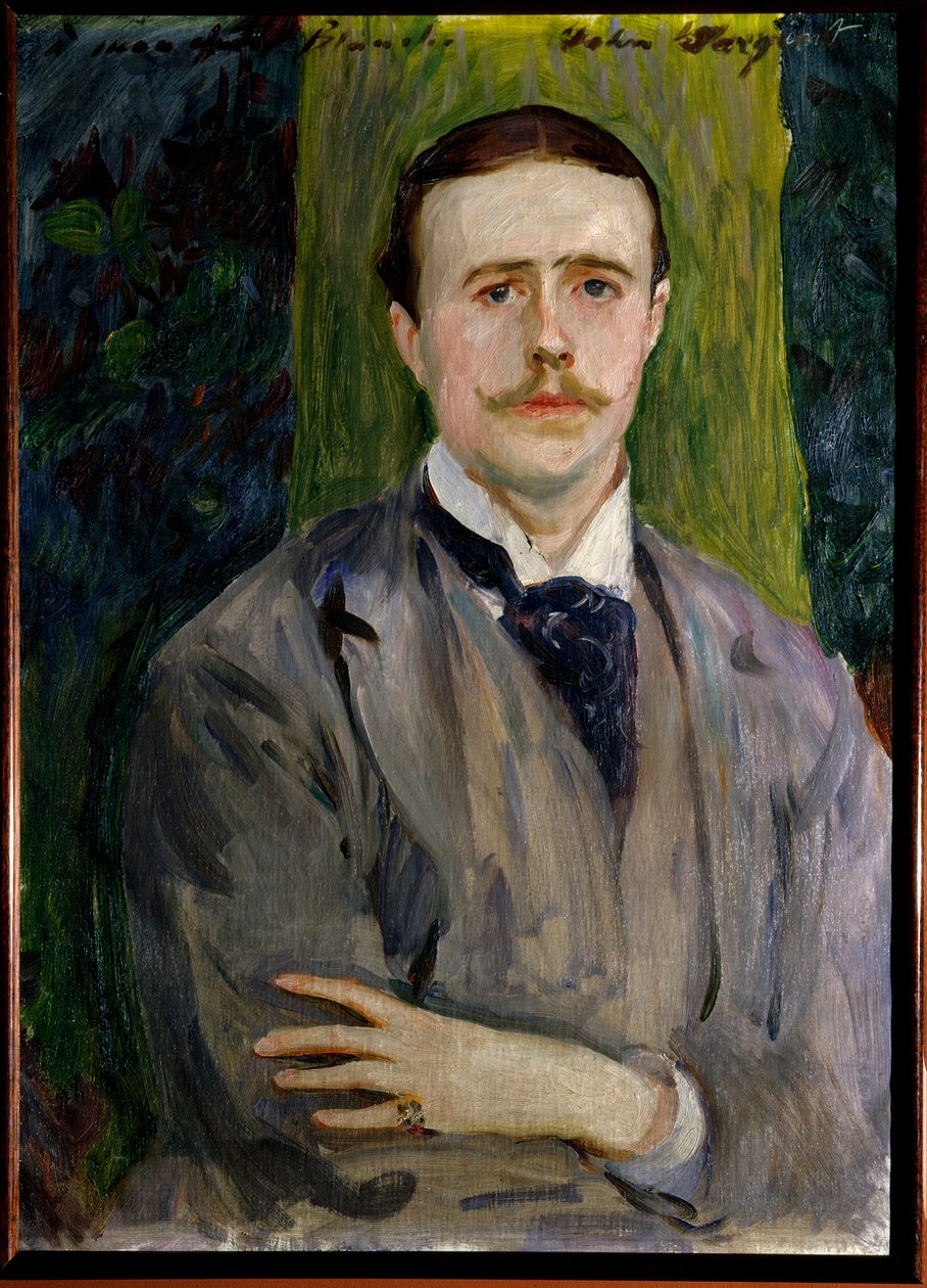 Portrett av Jacques Emile (Jacques-Emile) Blanche (1861-1942), fransk maler. Maleri av amerikanske John Singer Sargent (1856-1925). Rouen, Museum of Fine Arts av Jacques Emile Blanche