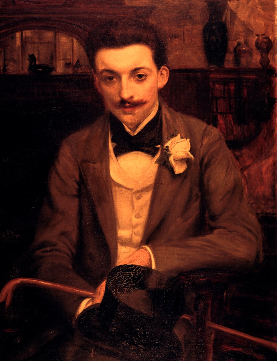 Portrett av P.Louys, c1861-1942 av Jacques Emile Blanche
