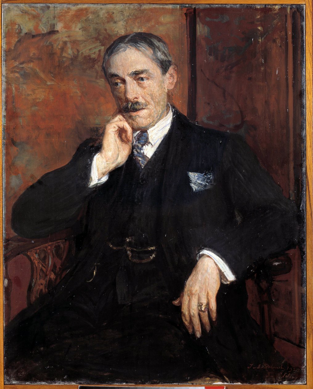 Portrett av Paul Valery (fransk forfatter av Jacques Emile Blanche
