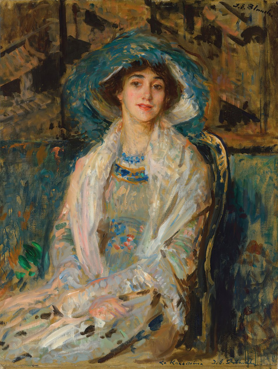 Portrett av ballettdanseren Tamara Karsavina 1885-1978, 1928. av Jacques Emile Blanche