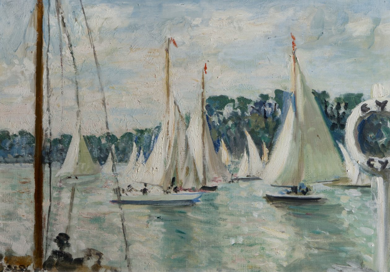 Racing Yachts på Seinen av Jacques Emile Blanche