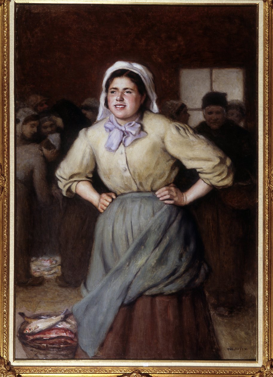 La cancalaise - Maleri av Jacques Eugene Feyen (1815-1908)., n.d. av Jacques Eugene Feyen