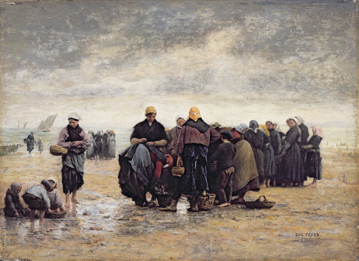 On the Shore (olje på panel) av Jacques Eugene Feyen