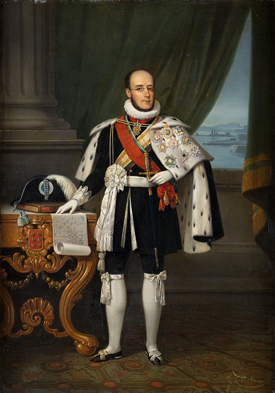 Infante Luís, hertug av Porto 1838-1889, fremtidig kong Luís I av Portugal, før 1860. av Jacques Francois Carabain