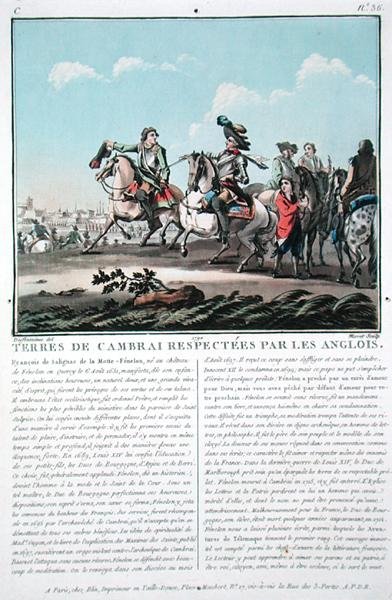 Territoriene til Cambrai respekteres av engelskmennene, gravert av Jean Baptiste Morret (fl.1790-1820) av Jacques Francois Joseph (after) Swebach