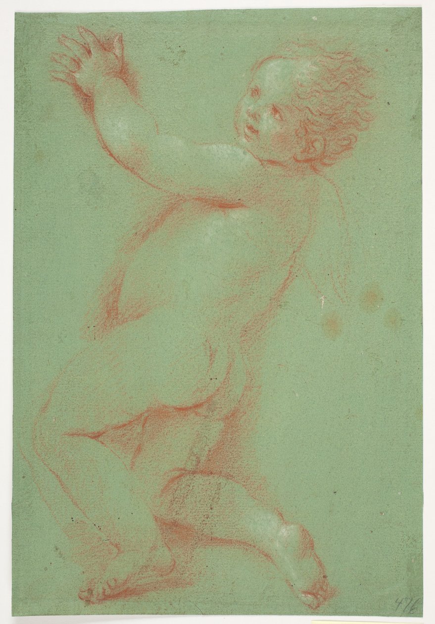 Halvt knelende erot? engel? av Jacques Francois Joseph Saly